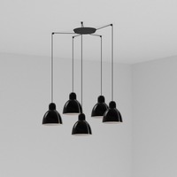 Kónická - FARO 64255-112-5L VENICE závěsné svítidlo 5x žárovka, černá - FARO
