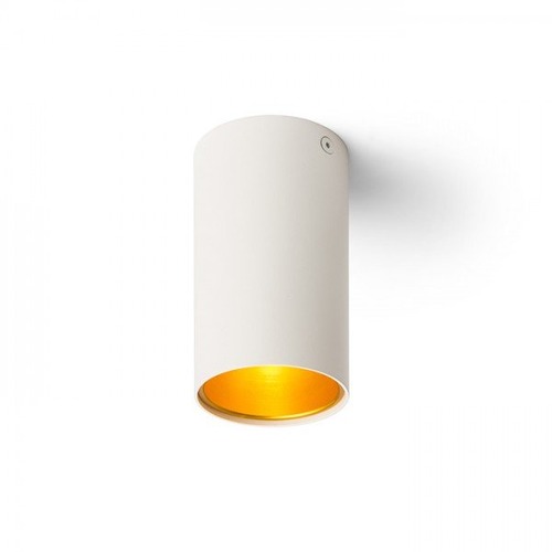 Downlight - RED R12745X VÝPRODEJ VZORKU - TUBA stropní matná bílá/zlatá 230V GU10 35W - RED - DESIGN RENDL - foto 1