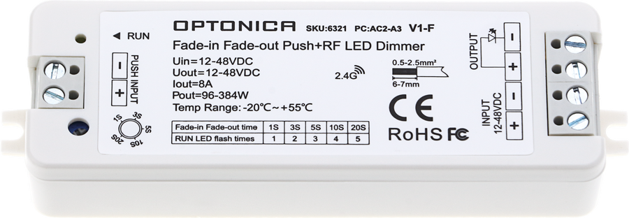 Stmívače a regulátory LED - LED kontrolér 1CH 12-48V - foto 1
