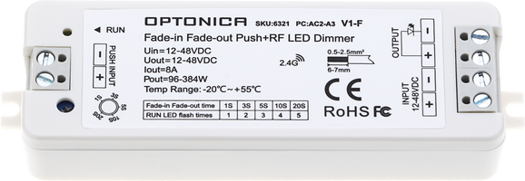 Stmívače a regulátory LED - LED kontrolér 1CH 12-48V