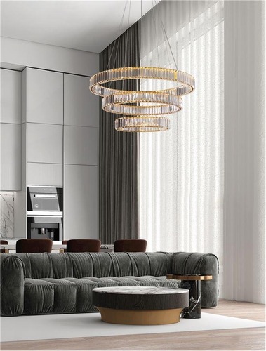 Kruhová - NV 9333069 Závěsné svítidlo AURELIA zlatý kov a křišťál LED 92W 230V 3500K IP20 stmívatelné - NOVA LUCE - foto 1