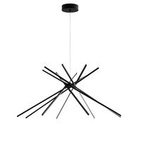 Dekorativní - FAN LED-SHANGHAI-S8 NERO Závěsné svítidlo LED SHANGHAI černá 56 W 6560 lm 4000 K 113x160 cm - FANEUROPE