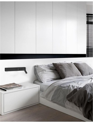 Bodová - NV 9533521 Nástěnné svítidlo VIDA &quot;levé&quot; černý kov nastavitelné - vypínač na těle USB nabíjení LED Cree 230V 3000K osvětlení 5W čtecí lampička 1x3W IP20 - NOVA LUCE - foto 1