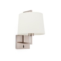 Dekorativní - FARO 20170-02 FRAME nástěnná lampa, nikl/béžová - FARO