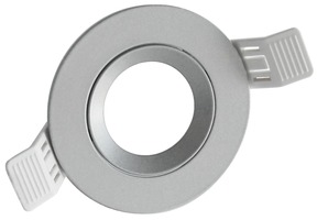 Kruhová - CEN KLR-AR KLAK ZAPUŠTĚNÝ KRUH VÝKLOPNÝ 30d pro spot 50mm. STŘÍBRNÝ držák pro GU10, včetně patice GU10 - CENTURY