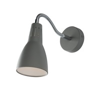 Bodová - FAN I-LOGIKO-AP GR Nástěnné svítidlo Logiko, šedé, 1 x E14, 8,5 x 33,5 cm - FANEUROPE
