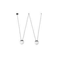 Koule - FARO 28376-2L MINE GLASS SPACE závěsné svítidlo, šedá 2L - FARO