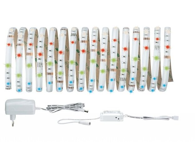 Dekorační - P 50005 VÝPRODEJ SmartHome LED pásek sada Flaex 5m izolovaná, s ovládáním výměny barev - PAULMANN - foto 1