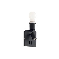 Dekorativní - ILUX 239545 LED Nástěnné svítidlo Ideal Lux Gea MAP2 Square Nero 239545 3W 130lm 3000K E27 1x60W IP20 hranaté černé - IDEALLUX