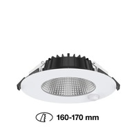 Kruhová - SLC SLC1535 Zápustné svítidlo SLC Shift ⌀180mm 2CCT PIR s pohybovým čidlem bílé - TLG