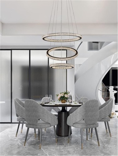 Kruhová - NV 9748158 Závěsné svítidlo GINEVRA černý hliník a akryl LED 69W 230V 3000K IP20 stmívatelné - NOVA LUCE - foto 1