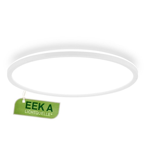 Kruhová - BRILO 7548016 Tava A LED stropní svítidlo, energetická třída A, přímé a nepřímé osvětlení, 50.000h životnost, kruhové 42 cm, bílé - BRILO - foto 1