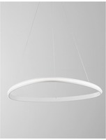 Kruhová - NV 9357062 Závěsné svítidlo ARIES bílý hliník a akryl LED 32W 230V 3000K IP20 stmívatelné - NOVA LUCE