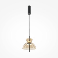 Dekorativní - M MOD185PL-L12CG3K2 Závěsné svítidlo Bangkok 3000K 12W 1300lm černá/zlatá kov/sklo teplá bílá - MAYTONI