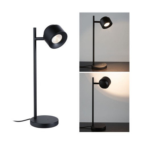 Stolní lampy dekorační - P 79777 LED stolní lampa 3-krokové-stmívatelné Puric Pane 2700K 5,5W černá - PAULMANN - foto 1