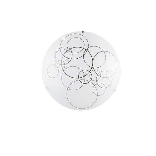 Plafoniéry - FAN I-KARMA-PL40 Stropní svítidlo Karma, bílé/černé, 3 x E27, 40 x 10,5 cm - FANEUROPE - foto 1