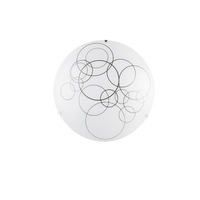 Plafoniéry - FAN I-KARMA-PL40 Stropní svítidlo Karma, bílé/černé, 3 x E27, 40 x 10,5 cm - FANEUROPE