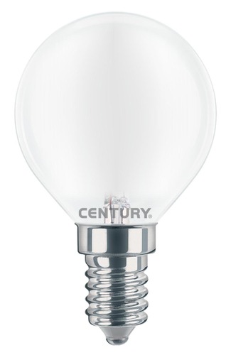 E14 - CEN INSH1G-041430 LED FILAMENT MINI GLOBE SATEN 4W E14 3000K 470Lm 360d 45x80mm IP20  - CENTURY - foto 1