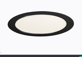 Kruhová - KHL K51702.03.RF.BK-BK.OP.ST.8.27 DISC zapuštěné svítidlo s rámečkem 225 mm černá 20W 2700K Non-Dimm - KOHL-Lighting