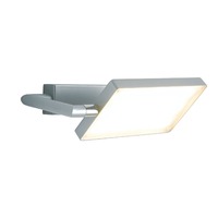 Dekorativní - FAN LED-BOOK-AP-GR Nástěnné LED svítidlo BOOK šedá, 18 W, 1820 lm, 3200 K, 22,5 x 15 x 10 cm - FANEUROPE