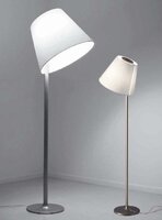 Stojací lampy - AR 0123010A Stojací lampa Melampo malá šedá 2x52W výklopná - ARTEMIDE