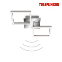 Hranatá - TF 318508TF TELEFUNKEN LED stropní svítidlo s čidlem, 47 cm, 12 W, chrom-hliník - BRILONER