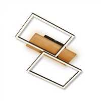 Hranatá - BRILO 3808014 BRILONER Cornice LED stropní svítidlo, krokově stmívatelné, přímé a nepřímé osvětlení, černá 3808014