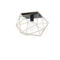 Dekorativní - FAN I-ABRAXAS-PL1 ORO Stropní svítidlo Abraxas, černá/zlatá, 1 x E27, 40,5 x29,5 x 26,5 cm - FANEUROPE