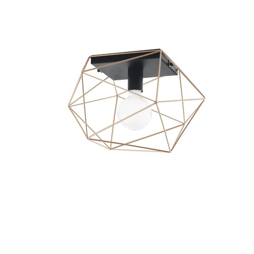 Dekorativní - FAN I-ABRAXAS-PL1 ORO Stropní svítidlo Abraxas, černá/zlatá, 1 x E27, 40,5 x29,5 x 26,5 cm - FANEUROPE - foto 1