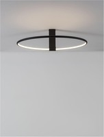Kruhová - NV 9085243 Stropní svítidlo GARVE černá ocel+hliník LED 35W stmívatelné - NOVA LUCE