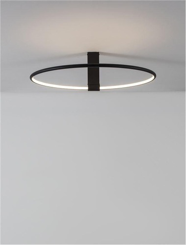 Kruhová - NV 9085243 Stropní svítidlo GARVE černá ocel+hliník LED 35W stmívatelné - NOVA LUCE - foto 1