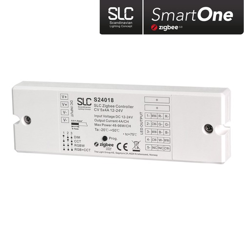 Stabilizované napětí - SLC S24018 SLC SmartOne Zigbee Controller CV 5x4A 12-24V Mono/TW/RGB/RGBW - TLG - foto 1