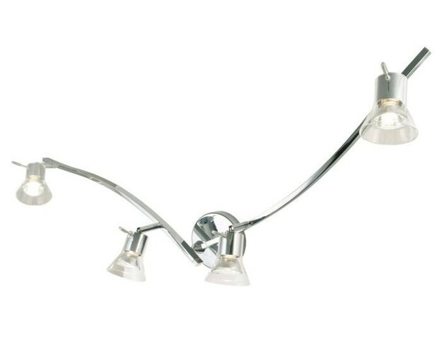 Bodová - PANIT SPT073 Bodové svítidlo HOUSTON náklopná chrom 230V GU10 4x50W - PAN INTERN. - foto 1