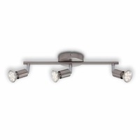 Bodová - BRILO 2767-032 Bodové svítidlo 38,5 cm 3xGU10 3W 250lm matný nikl - BRILO