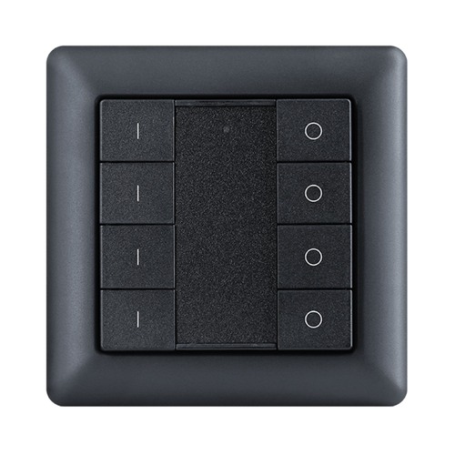 Stmívače - SLC S57003B SmartOne Zigbee 4CH nástěnný panel IP20 černý - TLG - foto 1