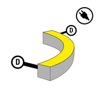 Příslušenství pro LED pásky - SLC S1623S-D-SCHUKO Napájení pro LED pásek NeonFlex 230V Side-Bend Mono D - TLG