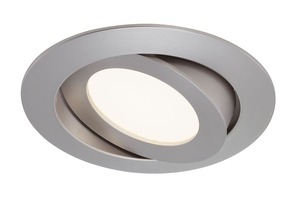 Kruhová - BRI 7283-012 LED vestavné svítidlo, pr. 10,6 cm, 6 W, matný nikl - BRILONER