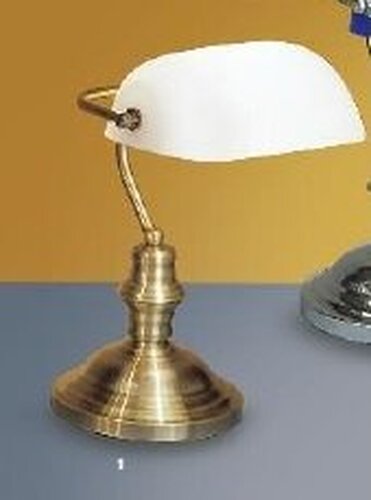 Stolní lampy dekorační - OR LA 4-587/1 PATIN Stolní lampa 1xE27 patina/opal sklo, výška 35cm - ORION - foto 1