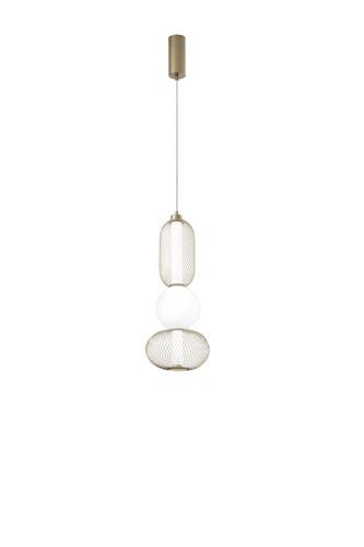 Subtilní - FAN LED-INKAS-S3-ORO Závěsné LED svítidlo Inkas (zlaté, sklo) 21 W, 2460 lm, CCT 3000 / 3500 / 4000 K, 22 x 227 cm - FANEUROPE - foto 1