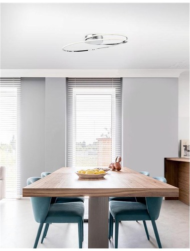 Kruhová - NV 8101203 Stropní svítidlo VIAREGGIO chromovaný hliník a akryl LED 28W 230V 3000K IP20 - NOVA LUCE - foto 1