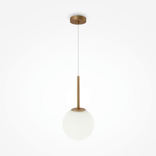 Koule - M MOD321PL-01G3 Závěsné svítidlo Basic form E14 40W bílá/zlatá kov/sklo - MAYTONI - foto 1