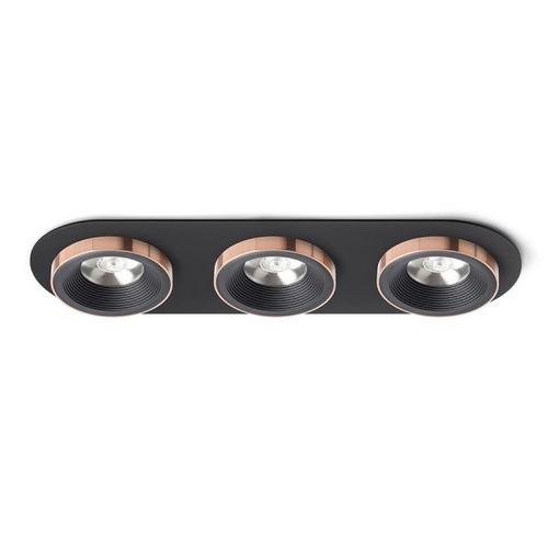 Hranatá - RED R13249 SHARM R III zápustná černá/černá měď 230V LED 3x10W 24° 3000K - RED - DESIGN RENDL - foto 1