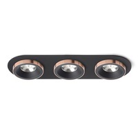 Hranatá - RED R13249 SHARM R III zápustná černá/černá měď 230V LED 3x10W 24° 3000K - RED - DESIGN RENDL