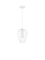 Kónická - NV 8809702 Závěsné svítidlo SAGE kov, bílá a bílý kabel, E27 1x12W - NOVA LUCE