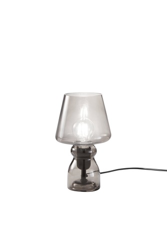 Stolní lampy dekorační - FAN I-GLEAM-L-GR Stolní lampa Gleam šedá, patice E27, 15 x 25 cm - FANEUROPE - foto 1