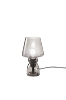Stolní lampy dekorační - FAN I-GLEAM-L-GR Stolní lampa Gleam šedá, patice E27, 15 x 25 cm - FANEUROPE