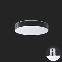 Koupelnová - OS DEL69864 DELIA CV1 stropní/nástěnné plastové polovestavné svítidlo bílá / bílo - černá IP44 4000 K 19W LED HF nouzové kombinované 3 h (původní kód OS 69864) - OSMONT