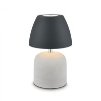 Stolní lampy dekorační - BRILO 7593015 BRILONER Cera stolní lampa - 2,5W, 200lm, bezdrátová, IP44, LED, stmívatelná, teplá bílá, šedá/antracit 7593015