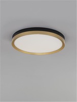 Kruhová - NV 9695236 Stropní svítidlo MR JOHN černá a mosaz zlatá LED 25.2W 3000K - NOVA LUCE
