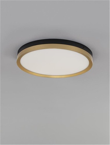 Kruhová - NV 9695236 Stropní svítidlo MR JOHN černá a mosaz zlatá LED 25.2W 3000K - NOVA LUCE - foto 1